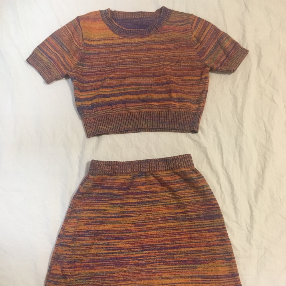 Retro Knit Crop Set